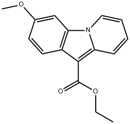 Pyrido[1,2-a]indole-10-carboxylic acid, 3-Methoxy-, ethyl ester 구조식 이미지