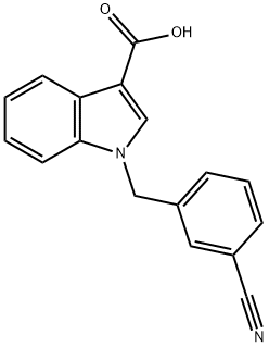 1-(3-cyano-benzyl)-1H-indole-3-carboxylic acid Structure