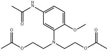 3-(N,N-Diacetoxyethyl)amino-4-methoxyacetanilide 구조식 이미지