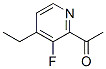 Ethanone, 1-(4-ethyl-3-fluoro-2-pyridinyl)- (9CI) 구조식 이미지