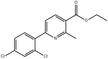 에틸6-(2,4-디클로로페닐)-2-메틸피리딘-3-카르복실레이트 구조식 이미지