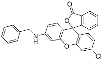 6'-(benzylamino)-3'-chlorospiro[isobenzofuran-1(3H)-9'[9H]-xanthene]-3-one  Structure