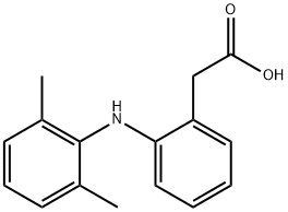 2-(2,6-Dimethylanilino)benzeneacetic acid Structure