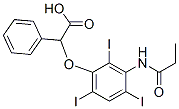 2-Phenyl-2-(3-propionylamino-2,4,6-triiodophenoxy)acetic acid Structure