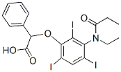 2-[3-(N-에틸프로피오닐아미노)-2,4,6-트리요오도페녹시]-2-페닐아세트산 구조식 이미지