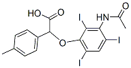 2-[3-(Acetylamino)-2,4,6-triiodophenoxy]-2-(p-tolyl)acetic acid Structure