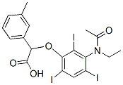 2-[3-(N-Ethylacetylamino)-2,4,6-triiodophenoxy]-2-(m-tolyl)acetic acid Structure