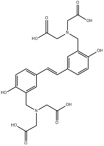 ([5-((E)-2-(3-[(BIS-CARBOXYMETHYL-AMINO)-METHYL]-4-HYDROXY-PHENYL)-VINYL)-2-HYDROXY-BENZYL]-CARBOXYMETHYL-AMINO)-ACETIC ACID Structure
