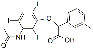 2-[3-(아세틸아미노)-2,4,6-트리요오도페녹시]-2-(m-톨릴)아세트산 구조식 이미지