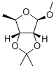 메틸-5-데옥시-2,3-O-이소프로필리덴-베타-D-리보푸라노사이드 구조식 이미지