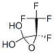 2,2-Oxiranediol,3-fluoro-3-(trifluoromethyl)-,(3R)-(9CI) 구조식 이미지
