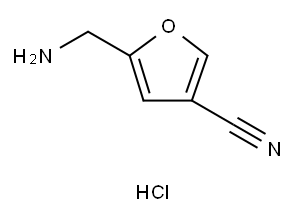 5-(AMINOMETHYL)FURAN-3-CARBONITRILE HYDROCHLORIDE 구조식 이미지
