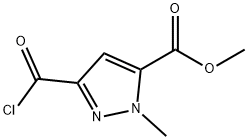 1H-Pyrazole-5-carboxylic acid, 3-(chlorocarbonyl)-1-methyl-, methyl ester (9CI) Structure