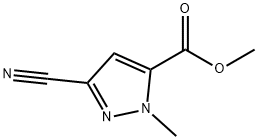 1H-Pyrazole-5-carboxylicacid,3-cyano-1-methyl-,methylester(9CI) 구조식 이미지