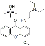 N-[2-(디에틸아미노)에틸]-4-메톡시-9-옥옥산텐-1-아민모노메탄술포네이트 구조식 이미지