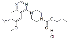 2-methylpropyl 4-(6,7-dimethoxyquinazolin-4-yl)piperazine-1-carboxylate hydrochloride Structure