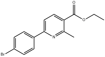 ETHYL 6-(4-BROMOPHENYL)-2-METHYLPYRIDINE-3-CARBOXYLATE Structure