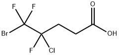 5-BROMO-4-CHLORO-4,5,5-TRIFLUOROPENTANOIC ACID Structure