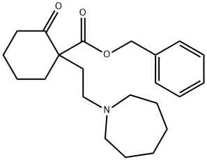 benzyl 1-[2-(azepan-1-yl)ethyl]-2-oxo-cyclohexane-1-carboxylate Structure