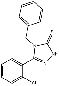 4-BENZYL-5-(2-CHLORO-PHENYL)-4H-[1,2,4]TRIAZOLE-3-THIOL 구조식 이미지