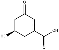 1-Cyclohexene-1-carboxylicacid,5-hydroxy-3-oxo-,(5R)-(9CI) 구조식 이미지