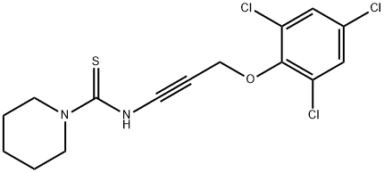 1-Piperidinecarbothioamide, N-[3-(2,4,6-trichlorophenoxy)-1-propyn-1-yl]- Structure