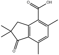 2,2,5,7-TETRAMETHYL-1-OXOINDANE-4-CARBOXYLIC ACID 구조식 이미지