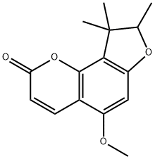 8,9-Dihydro-5-methoxy-8,9,9-trimethyl-2H-furo[2,3-h]-1-benzopyran-2-one Structure