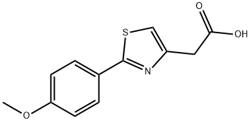 2-[2-(4-METHOXYPHENYL)-1,3-THIAZOL-4-YL]ACETIC ACID 구조식 이미지