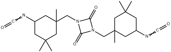 2,4-dioxo-1,3-diazetidine-1,3-diylbis[methylene(1,5,5-trimethylcyclohexane-1,3-diyl)] diisocyanate Structure