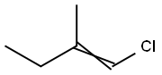 1-Chloro-2-methyl-1-butene Structure