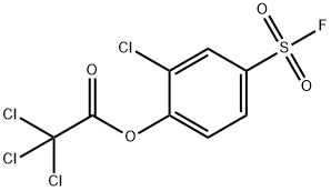 Trichloroacetic acid 2-chloro-4-(fluorosulfonyl)phenyl ester Structure