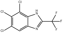 5,6,7-TRICHLORO-2-TRIFLUOROMETHYLBENZIMIDAZOLE Structure