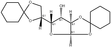 1,2:5,6-Di-O-cyclohexylidene-alpha-D-glucofuranose 구조식 이미지