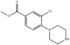메틸3-클로로-4-피페라지노벤조에이트 구조식 이미지