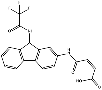 3-[[9-[(2,2,2-trifluoroacetyl)amino]-9H-fluoren-2-yl]carbamoyl]prop-2- enoic acid 구조식 이미지