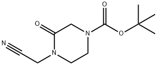 tert-butyl 4-(cyanomethyl)-3-oxopiperazine-1-carboxylate 구조식 이미지