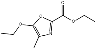 2-Oxazolecarboxylic acid, 5-ethoxy-4-methyl-, ethyl ester Structure