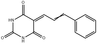 5-Cinnamylidene-2,4,6(1H,3H,5H)-pyrimidinetrione 구조식 이미지