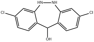 3,8-Dichloro-6,11-dihydro-5H-dibenzo[c,f][1,2]diazepin-11-ol 구조식 이미지