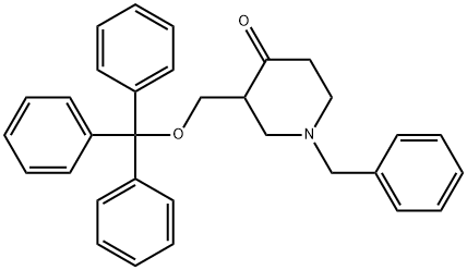 4-Piperidinone,1-(phenylmethyl)-3-[(triphenylmethoxy)methyl]- Structure
