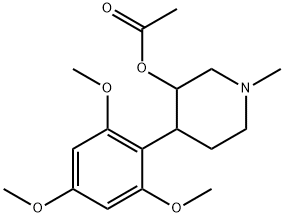1-메틸-4-(2,4,6-트리메톡시페닐)피페리딘-3-일아세테이트 구조식 이미지