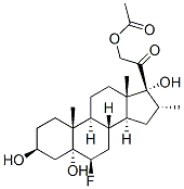 6beta-fluoro-3beta,5alpha,17,21-tetrahydroxy-16alpha-methylpregnan-20-one 21-acetate Structure