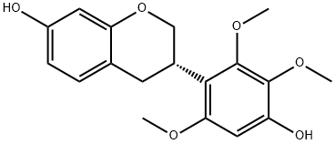 (S)-3,4-Dihydro-3-(4-hydroxy-2,3,6-trimethoxyphenyl)-2H-1-benzopyran-7-ol 구조식 이미지