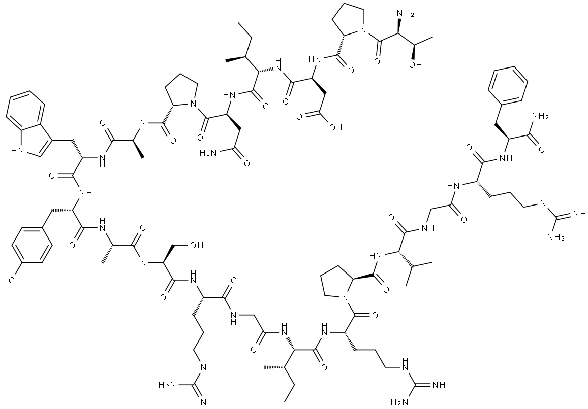 H-SER-ARG-THR-HIS-ARG-HIS-SER-MET-GLU-ILE-ARG-THR-PRO-ASP-ILE-ASN-PRO-ALA-TRP-TYR-ALA-SER-ARG-GLY-ILE-ARG-PRO-VAL-GLY-ARG-PHE-NH2 Structure