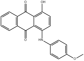 1-hydroxy-4-[(4-methoxyphenyl)amino]anthraquinone  Structure