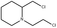 (beta-chloroethyl)-2-chloromethylpiperidine Structure