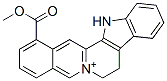 8,13-Dihydro-1-(methoxycarbonyl)-7H-benz[g]indolo[2,3-a]quinolizin-6-ium 구조식 이미지