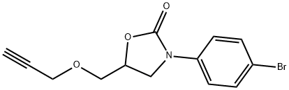 3-(4-Bromophenyl)-5-(2-propynyloxymethyl)oxazolidin-2-one Structure