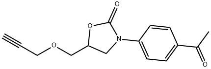 3-(4-Acetylphenyl)-5-[(2-propynyloxy)methyl]-2-oxazolidinone 구조식 이미지